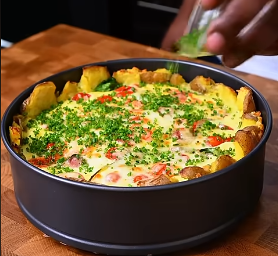 Smashed Potato Breakfast Quiche